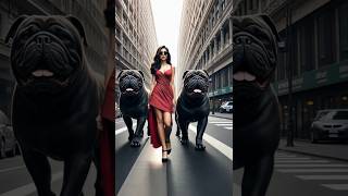 cool lady and bulldogs agt americasgottalent [upl. by Yardna]