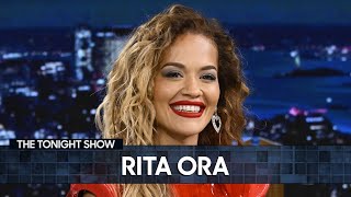 Rita Ora Talks Hanging Out with Katy Perry at Taylor Swifts Eras Tour Extended  The Tonight Show [upl. by Eugatnom]