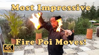 Top 5 Fire Poi Tricks Best Fire Spinning Moves to Impress the Crowd [upl. by Kcirad]