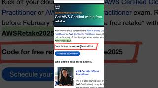 Free Retake Voucher  awscertified Cloud Practitioner amp AI Practitioner [upl. by Rika892]