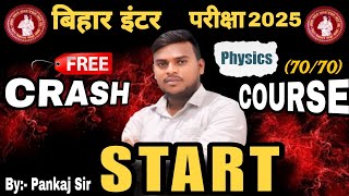 12th physics crash course 2025  IntroductionPankaj sir Sheikhpura [upl. by Ayenat697]