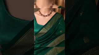 handloom silk katan saree design and color matching shorts india reels wedding [upl. by Edak]