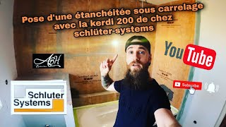 Poser une étanchéitée sous carrelage avec la natte kerdi 200 schlütersystems [upl. by Aelanna]