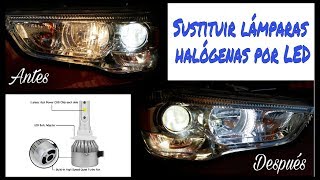 CÓMO SUSTITUIR LOS FAROS HALÓGENOS POR LED EN TU COCHE [upl. by Lisle]