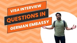 Visa Interview Questions in German Embassy  BilalSiddiquiMBS [upl. by Skell814]