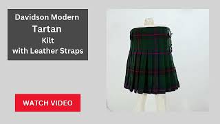 Modern Davidson TARTAN Kilt with Leather Straps Is Here [upl. by Nowad]