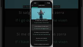 ZORRA Lyrics English Translation  Nebulossa via LyricFluent app learnspanishwithnebulossa [upl. by Etezzil]