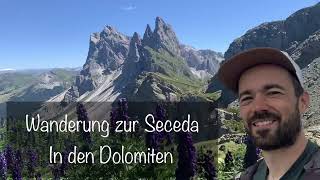 Dolomiten Wanderung zu Seceda im Grödner Tal mit Rückflug Paragleitschirm [upl. by Aisila]