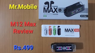 M12 Max Bluetooth Earbuds TWS with Transparent Design Unboxing amp Review [upl. by Einaffyt]