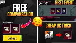 Bgmi Free Compansation UC  How to Buy Cheap Uc in Bgmi  Kumari Gamer [upl. by Ahsratan]