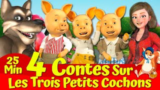 🔴 Quatre Contes Des Trois Petits Cochons Et Le Grand Méchant Loup 🔴🐷🐺 I Contes de fées français [upl. by Wexler]