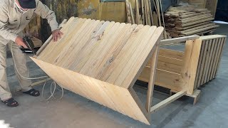 Amazing Design Ideas Woodworking Project Cheap Reusable  Build A Outdoor Mini Bar From Old Pallets [upl. by Barty]