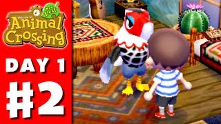 Animal Crossing New Leaf  Part 2  Meeting the Townsfolk Nintendo 3DS Gameplay Walkthrough Day 1 [upl. by Mit]