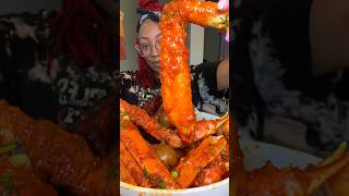 Huge King Crab  Seafood Boil Mukbang 🦀 mukbang asmr [upl. by Abih]