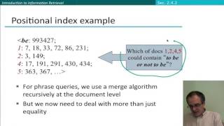 18 5 Phrase Queries and Positional Indexes Stanford NLP Professor Dan Jurafsky amp Chris Manning [upl. by Helsa]