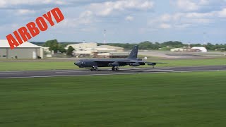 B52 Stratofortress Landing RAF Fairford [upl. by Farmer]