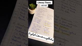 Literary Theory Syllabus Unit9 UGCNET English literature ugcnet englisliterature [upl. by Aicilanna]