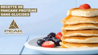 Recette de Pancake hyper protéiné sans farine sans laitage et très bas en glucides [upl. by Lunt200]