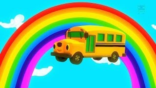 Wheels on the bus nursery rhymes with lyrics  Childrens song [upl. by Wylma]