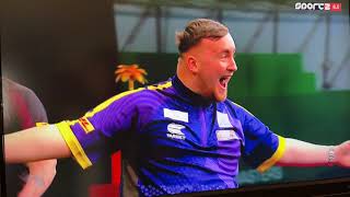 9 darter from Luke Littler in Bahrain Darts Masters 19012024 [upl. by Aner]