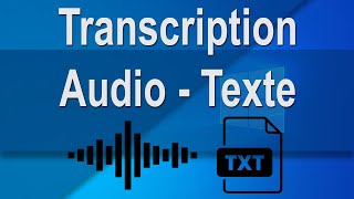 Transcription Audio  Texte [upl. by Naujd332]