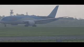 Tui dreamliner departing Manchester [upl. by Aihsak]