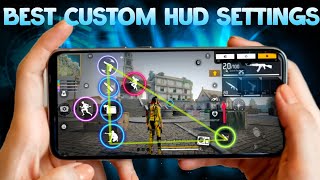 All New Custom HUD Settings in Freefire3 Finger and 2 Finger Custom HUD Settings ⚙️ Rising Gamer [upl. by Naujet]