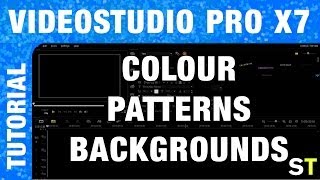 Corel VideoStudio Pro X7  Colour Patterns and Backgrounds [upl. by Schnabel]