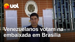 Venezuelanos exercem direito a voto na embaixada da Venezuela em Brasília [upl. by Camellia]