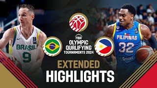 SemiFinals Brazil 🇧🇷 vs Philippines 🇵🇭  Extended Highlights  FIBA OQT 2024 Latvia [upl. by Iila]