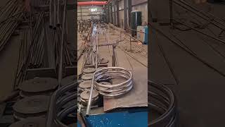 Round stainless steel pipe coiling process [upl. by Alexa]