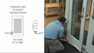 Adjusting a Frenchwood Outswing Patio Door  Andersen Windows [upl. by Anawad428]