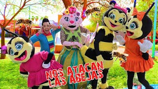 NOS ATACAN LAS ABEJA  avispas asesinas  Kids Play [upl. by Ark]