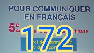 communication et actes de langage page 172pour communiquer en français 5 année primaire [upl. by Nadeen]