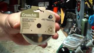 Jetboil CrunchIt  Butane Canister Recycling Tool [upl. by Modesty]