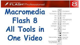 Macromedia Flash 8 Tools  Macromedia Flash 8 Tutorial in hindi  Compedu Knowledge [upl. by Bacon831]