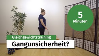 Gleichgewichtstraining bei Gangunsicherheiten 5 Minuten [upl. by Ised]