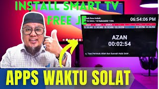 Apps Waktu Solat di Smart TV FREE waktusolat smarttv [upl. by Qerat]