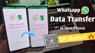 whatsapp data transfer to new phone  whatsapp data transfer from android to android without backup [upl. by Drapehs397]