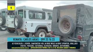 Carlos Arias excepcional remate de vehiculos 09062023 [upl. by Attenyl]