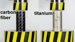 HYDRAULIC PRESS VS TITANIUM AND CARBON FIBER PIPE [upl. by Alejandra719]