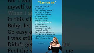 Easy on me lyrics  Adele easyonme lyrics adele trending [upl. by Gilberte915]