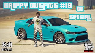 GTA 5 DRIPPY OUTFITS PART 19 8K SPECIAL [upl. by Noemys]