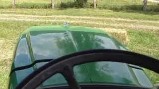 5075E John Deere Bailing Hay FromThe Farm in Rine [upl. by Cooe]