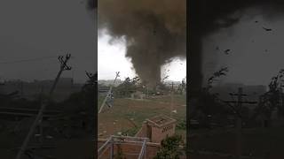 Huge tornado shreds homes and buildings in northern China  shorts newvideo tornado trending [upl. by Aneeuq564]