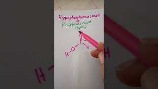 TrickHypophosphorous acid phosphinic acid H3PO2 It is a monobasic acid basicity is 1 shorts [upl. by Lledrev]