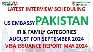 New Interview Letters Update US Embassy Islamabad NVC Interview Schedule AUGUST for SEPTEMBER 2024 [upl. by Aital]