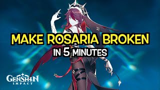 SIMPLEST ROSARIA GUIDE YOULL EVER NEED The MUSTBUILD Cryo 4 Star Sub DPS  Genshin Impact [upl. by Timmy]