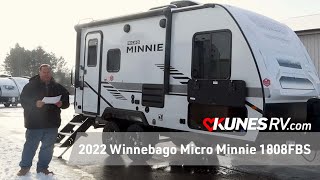 2022 Winnebago Micro Minnie 1808FBS Review Details Specs [upl. by Blunt]