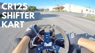 Cr125 Shifter Kart On The Street 80mph [upl. by Armando919]